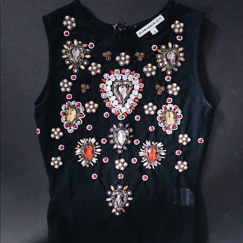Glamorous embellished bodysuit